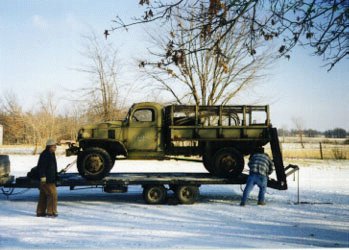 Trailered off for restoration
