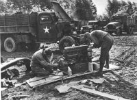 Engine adjustment - France 1945