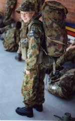 Cdt Kristy ready for her first Annual Camp in 1997