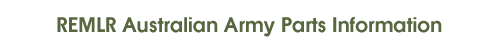 Australian Army part numbers collection
